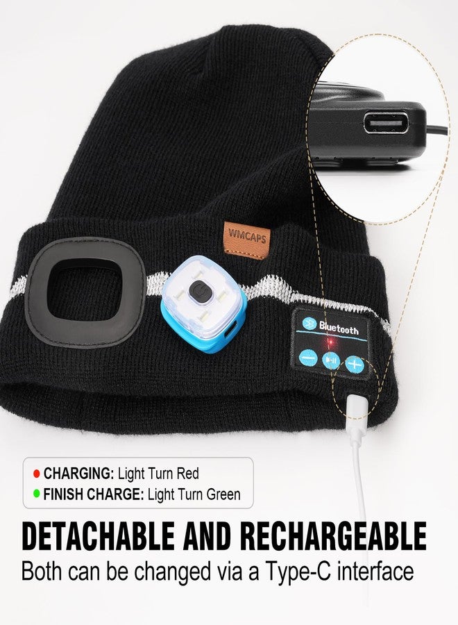 Wmcaps قبعة شتوية عاكسة للضوء مزودة بسماعات بلوتوث وإضاءة، من Wmcaps، لون أصفر فسفوري، هدية مثالية للرجال والآباء. - Image 5